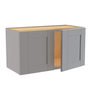 Home Decorators Collection Washington Veiled Gray Plywood Shaker Stock Assembled Wall Kitchen Cabinet 12 in. x 15 in. x 24 in. Soft Close