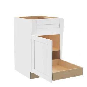 Home Decorators Collection Washington Vesper White Plywood Shaker Assembled Base Kitchen Cabinet FH 1 ROT Sft Cls L 21 in W x 24 in D x 34.5 in H
