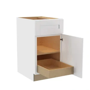 Home Decorators Collection Washington Vesper White Plywood Shaker Assembled Base Kitchen Cabinet FH 1 ROT Sft Cls R 18 in W x 24 in D x 34.5 in H
