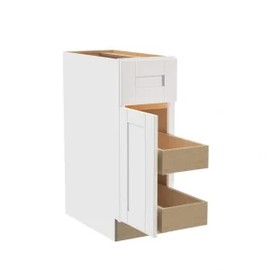 Home Decorators Collection Washington Vesper White Plywood Shaker Assembled Base Kitchen Cabinet FH 2 ROT Sft Cls L 12 in W x 24 in D x 34.5 in H