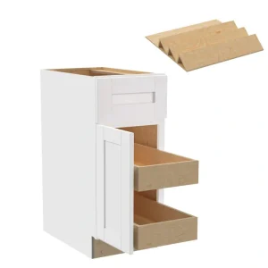 Home Decorators Collection Washington Vesper White Plywood Shaker Assembled Base Kitchen Cabinet Left 2ROT ST15 W in. 24 D in. 34.5 in. H