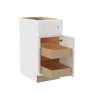 Home Decorators Collection Washington Vesper White Plywood Shaker Assembled Base Kitchen Cabinet Soft Close 12 in W x 24 in D x 34.5 in H T726932397