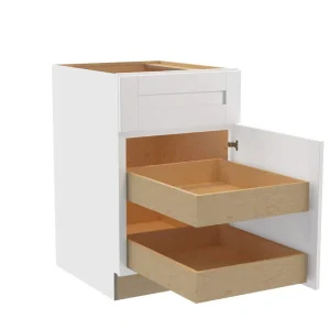 Home Decorators Collection Washington Vesper White Plywood Shaker Assembled Base Kitchen Cabinet Soft Close 21 in W x 24 in D x 34.5 in H T726932367