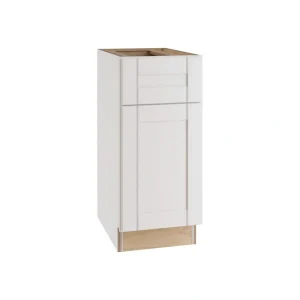 Home Decorators Collection Washington Vesper White Plywood Shaker Assembled Base Kitchen Cabinet Soft Close Left 18 in W x 24 in D x 34.5 in H T726932502