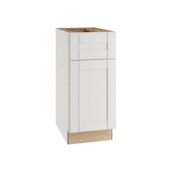 Home Decorators Collection Washington Vesper White Plywood Shaker Assembled Base Kitchen Cabinet Soft Close Left 21 in W x 24 in D x 34.5 in H T726932872