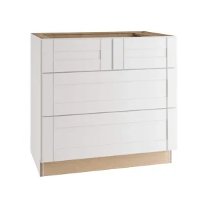 Home Decorators Collection Washington Vesper White Plywood Shaker Assembled Cooktop Base Kitchen Cabinet Soft Close 36 in W x 24 in D x 34.5 in H