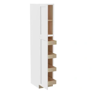 Home Decorators Collection Washington Vesper White Plywood Shaker Assembled Utility Pantry Kitchen Cabinet 4 ROT Sft Cl 18 in W x 24 in D x 90 in H T726927321