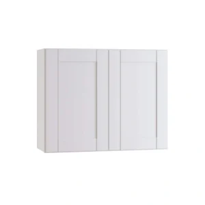 Home Decorators Collection Washington Vesper White Plywood Shaker Assembled Wall Kitchen Cabinet Soft Close 30 in W x 12 in D x 24 in H