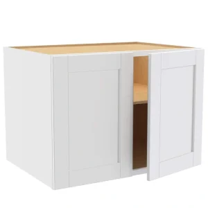 Home Decorators Collection Washington Vesper White Plywood Shaker Assembled Wall Kitchen Cabinet Soft Close 33 in. W 24 in. D 24 in. H
