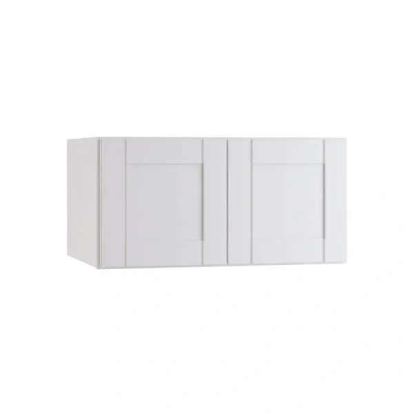 Home Decorators Collection Washington Vesper White Plywood Shaker Assembled Wall Kitchen Cabinet Soft Close 36 in W x 12 in D x 24 in H