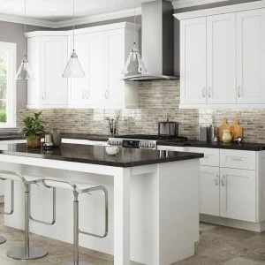 Home Decorators Collection Washington Vesper White Plywood Shaker Assembled Wall Kitchen Cabinet Soft Close 36 in W x 12 in D x 36 in H