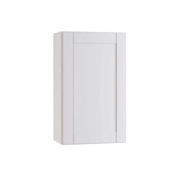 Home Decorators Collection Washington Vesper White Plywood Shaker Assembled Wall Kitchen Cabinet Soft Close Left 18 in W x 12 in D x 42 in H