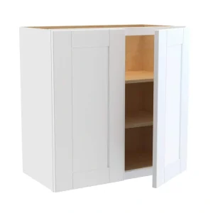 Home Decorators Collection Washington Vesper White Plywood Shaker Stock Assembled Wall Kitchen Cabinet 12 in. x 24 in. x 24 in. Soft Close