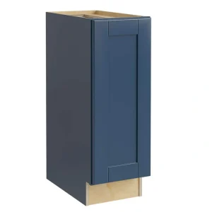Home Decorators Collection Washington Vessel Blue Plywood Shaker Assembled Base Kitchen Cabinet FH Soft Close Right 15 in W x 24 in D x 34.5 in H