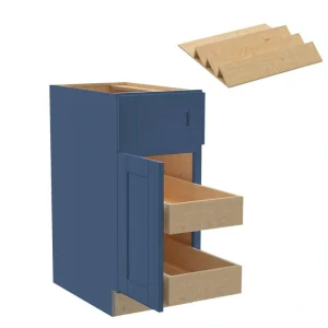 Home Decorators Collection Washington Vessel Blue Plywood Shaker Assembled Base Kitchen Cabinet Left 2ROT ST15 W in. 24 D in. 34.5 in. H