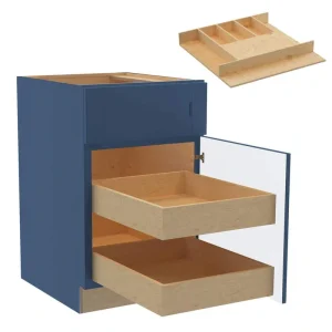 Home Decorators Collection Washington Vessel Blue Plywood Shaker Assembled Base Kitchen Cabinet Rt 2ROT CT21 W in. 24 D in. 34.5 in. H