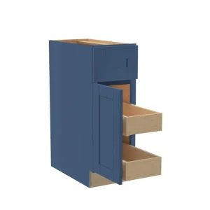 Home Decorators Collection Washington Vessel Blue Plywood Shaker Assembled Base Kitchen Cabinet Soft Close 12 in W x 24 in D x 34.5 in H T726931080