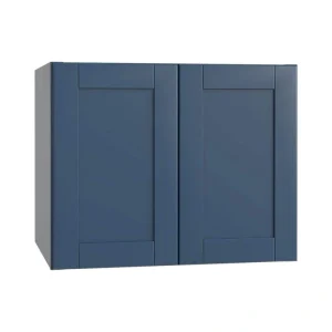 Home Decorators Collection Washington Vessel Blue Plywood Shaker Assembled Wall Kitchen Cabinet Soft Close 36 in W x 12 in D x 24 in H