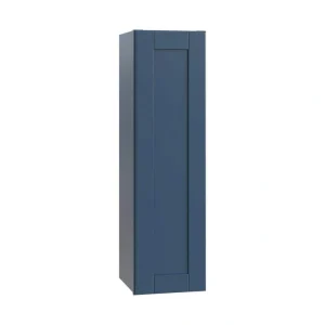 Home Decorators Collection Washington Vessel Blue Plywood Shaker Assembled Wall Kitchen Cabinet Soft Close Left 12 in W x 12 in D x 42 in H