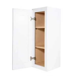 HOMEIBRO Newport Wall Cabinet White Shaker Style Plywood Stock 1-Door 12 in. W x 12 in. D x 30 in. H