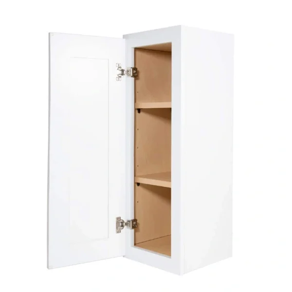 HOMEIBRO Newport Wall Cabinet White Shaker Style Plywood Stock 1-Door 12 in. W x 12 in. D x 30 in. H