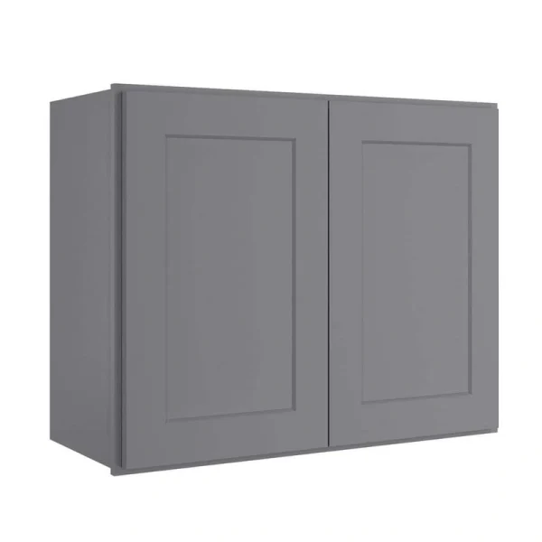 HOMEIBRO Ready To Assemble Shaker Wall Kitchen 2 Door Stock Storage Cabinet kitchen cabinet (30 in. W x 24 in. H x 12 in. D)