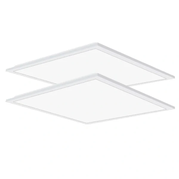 Honbei 2 ft. x 2 ft. 5800 LM Integrated LED Panel Light 5000K LED Panel Lights Recessed Edge-Lit for Commercial Office (2-Pack)