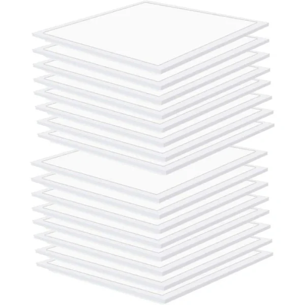 Honbei 2 ft. x 2 ft. 5800 Lumens Integrated LED Panel Light,5000K 0-10V Dimmable 2×2 LED Panel Lighting for Kitchen,16 Pack