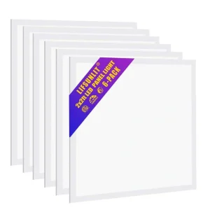 Honbei 2 ft. x 2 ft. 5800 Lumens Integrated LED Panel Light, 5000K 2 x 2 LED Troffer Flat Panel Light ETL Listed (6-Pack)