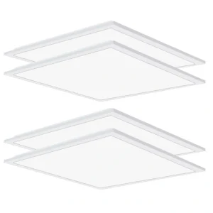 Honbei 2 ft. x 2 ft. 5800 Lumens Integrated LED Panel Light, 5000K2X2 FT Drop Ceiling Flat LED Light Panel, ETL Listed 4 Pack