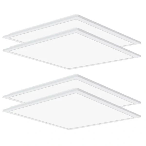 Honbei 2 ft. x 2 ft. 5800 Lumens Integrated LED Panel Light, 5000K2X2 FT Drop Ceiling Flat LED Light Panel, ETL Listed 4 Pack
