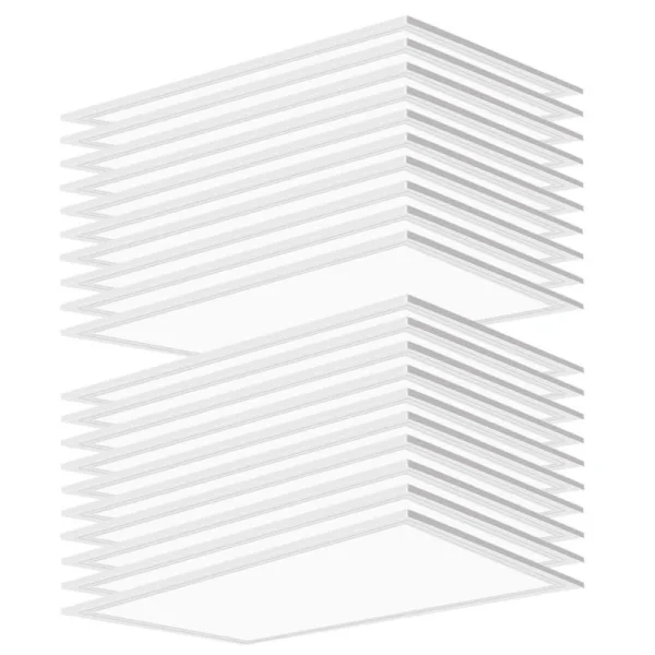 Honbei 2 ft. x 4 ft. 7800 Lumens Integrated LED Panel Light, 5000K LED Light Fixture 110-277V ETL Listed (20-Pack)