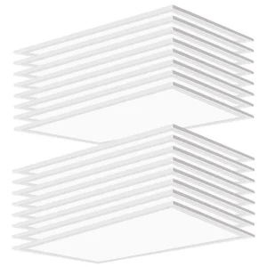 Honbei 2ft. x 4ft.7800 Lm Integrated LED Panel Light,5000K Recessed Edge-Lit 2×4 LED Flat Panel Light 110-277V 16 Pack