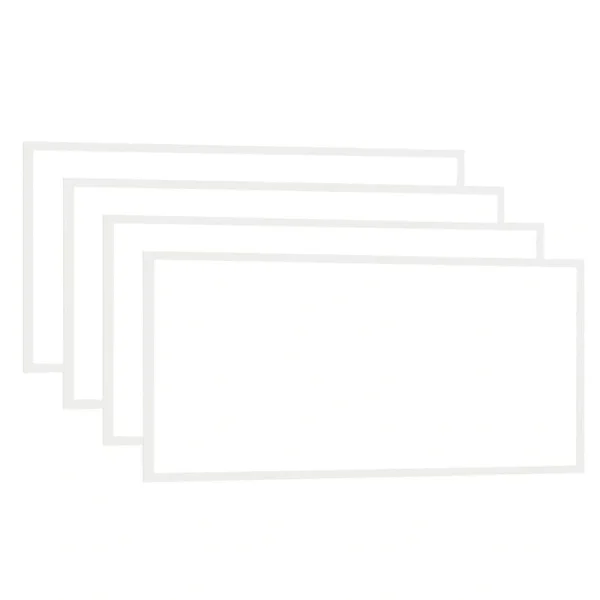 Honbei 4-Pack 2 ft. x 4ft. 7800 LM Integrated LED Panel Light, 5000K Lay in Fixture for Office, 110-Volt to 277-Volt ETL Listed