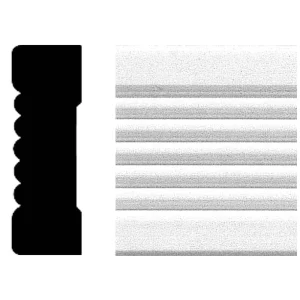 HOUSE OF FARA 3/4 in. x 2-1/4 in. x 8 ft. MDF Fluted Casing Molding