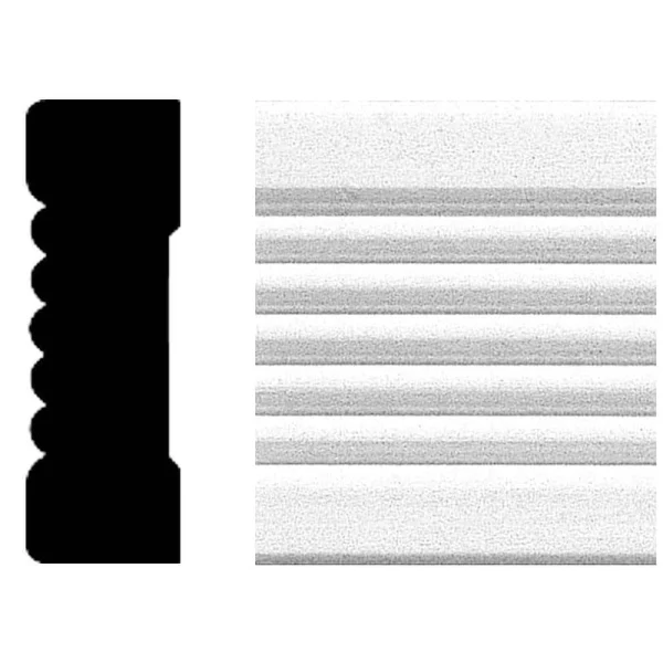 HOUSE OF FARA 3/4 in. x 2-1/4 in. x 8 ft. MDF Fluted Casing Molding