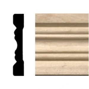 HOUSE OF FARA 3/8 in. x 2-1/4 in. x 7 ft. Hardwood Wood Fluted Casing/Chair Rail Moulding