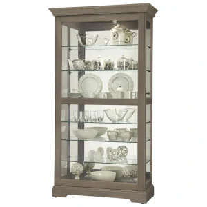 Howard Miller Contemporary/Modern Aged Grey Wood Curio Cabinet T726922686