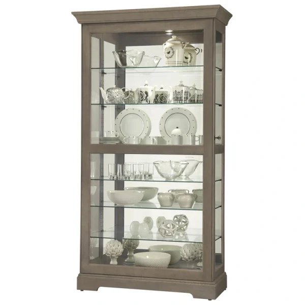 Howard Miller Contemporary/Modern Aged Grey Wood Curio Cabinet T726922686