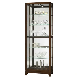 Howard Miller Contemporary/Modern Espresso Wood Asian Hardwood Curio Cabinet