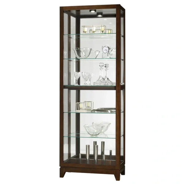 Howard Miller Contemporary/Modern Espresso Wood Asian Hardwood Curio Cabinet