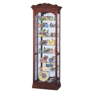 Howard Miller Curio cabinet Contemporary/Modern Windsor Cherry Wood Cherry Curio Cabinet