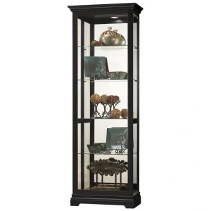 Howard Miller Curio cabinet Traditional Black Satin Wood Curio Cabinet