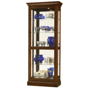 Howard Miller Traditional Cherry Bordeaux Wood Cherry Curio Cabinet T726922700