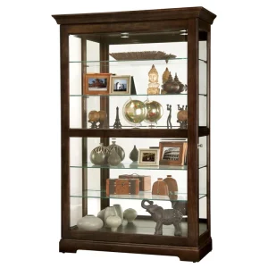Howard Miller Traditional Espresso Wood Asian Hardwood Curio Cabinet