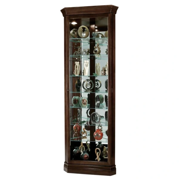 Howard Miller Traditional Espresso Wood Curio Cabinet