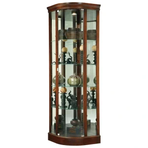 Howard Miller Traditional Hampton Cherry Wood Cherry Curio Cabinet T726922682