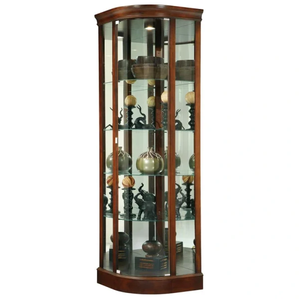 Howard Miller Traditional Hampton Cherry Wood Cherry Curio Cabinet T726922682