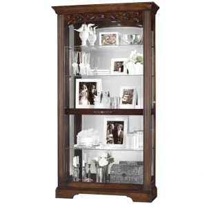 Howard Miller Traditional Hampton Cherry Wood Cherry Curio Cabinet T726922698