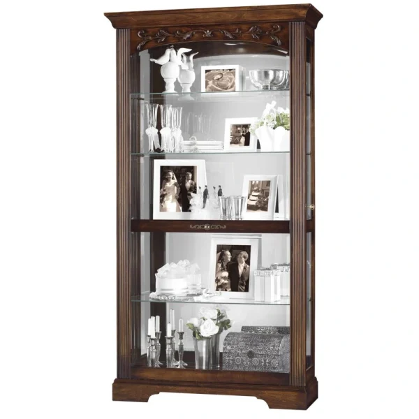 Howard Miller Traditional Hampton Cherry Wood Cherry Curio Cabinet T726922698